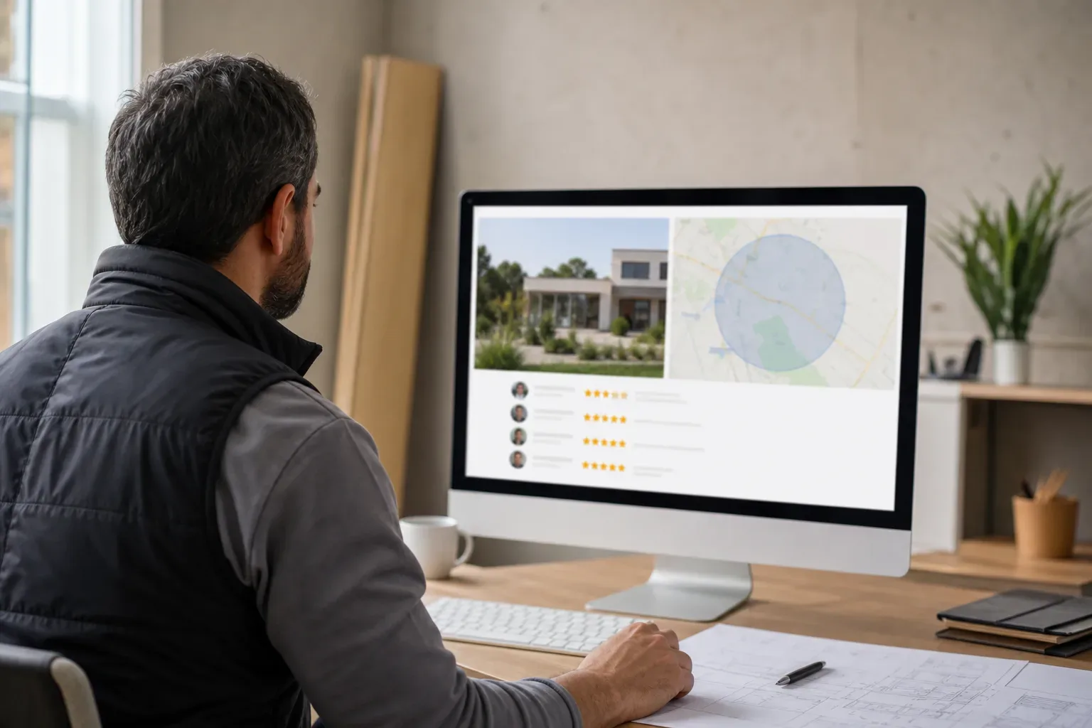 Artisan consultant sa fiche Google et ses avis clients